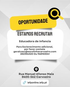 Estamos a recrutar